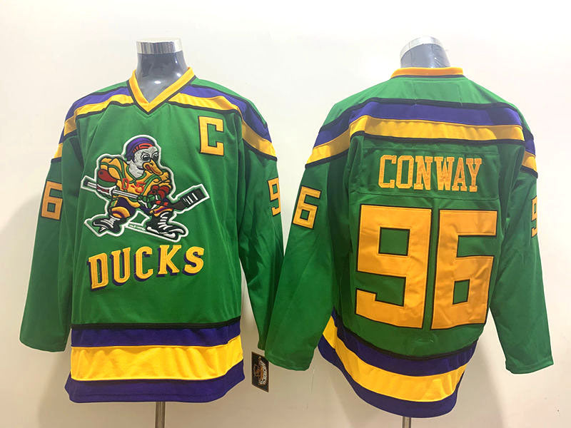 Men's Anaheim Ducks Charlie Conway Green Breakaway Player Jersey