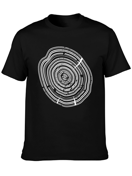 Tree Ring Graphic Black T-Shirt