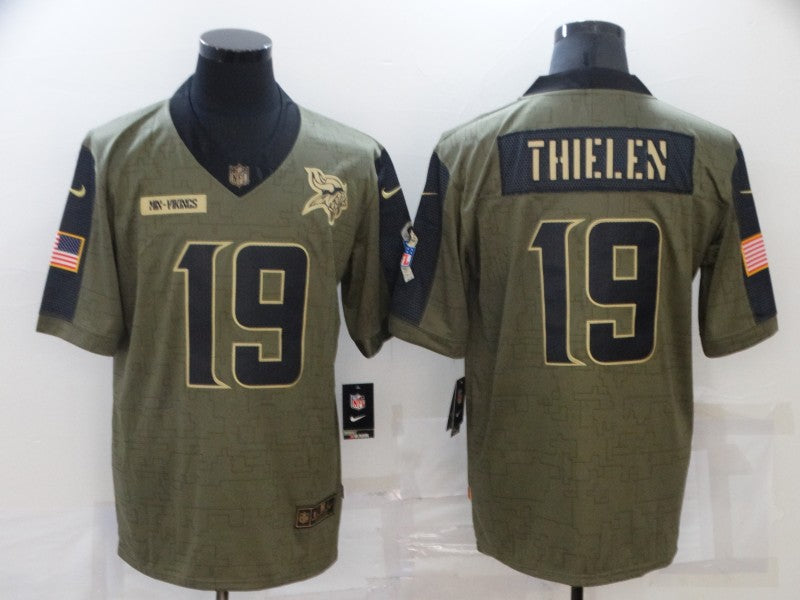 Men's Minnesota Vikings Adam Thielen Brown Player Game Jersey