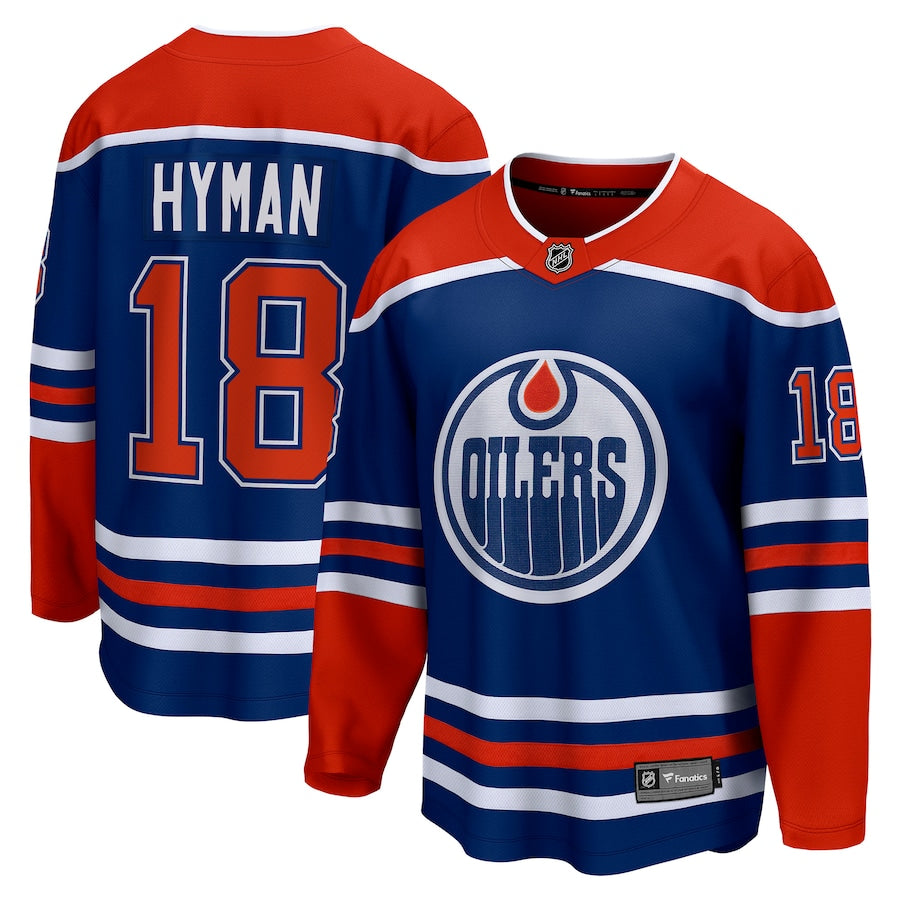 Zach Hyman Edmonton Oilers  Home Breakaway  Jersey - Royal