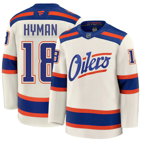 Zach Hyman Detroit Edmonton Oilers Centennial Fanatics 100th Anniversary Jersey