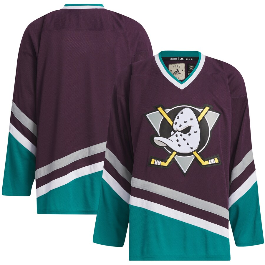 Custom Anaheim Ducks adidas Team Classic Jersey - Purple