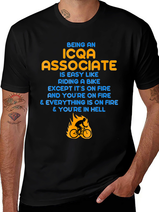 ICQA Associate Hell Bike T-Shirt Funny Job Tee