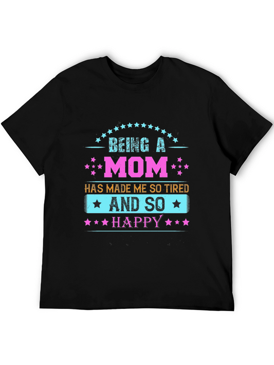 Tired & Happy Mom Graphic Tee