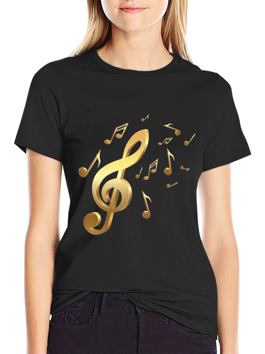 Golden Notes Black T-Shirt