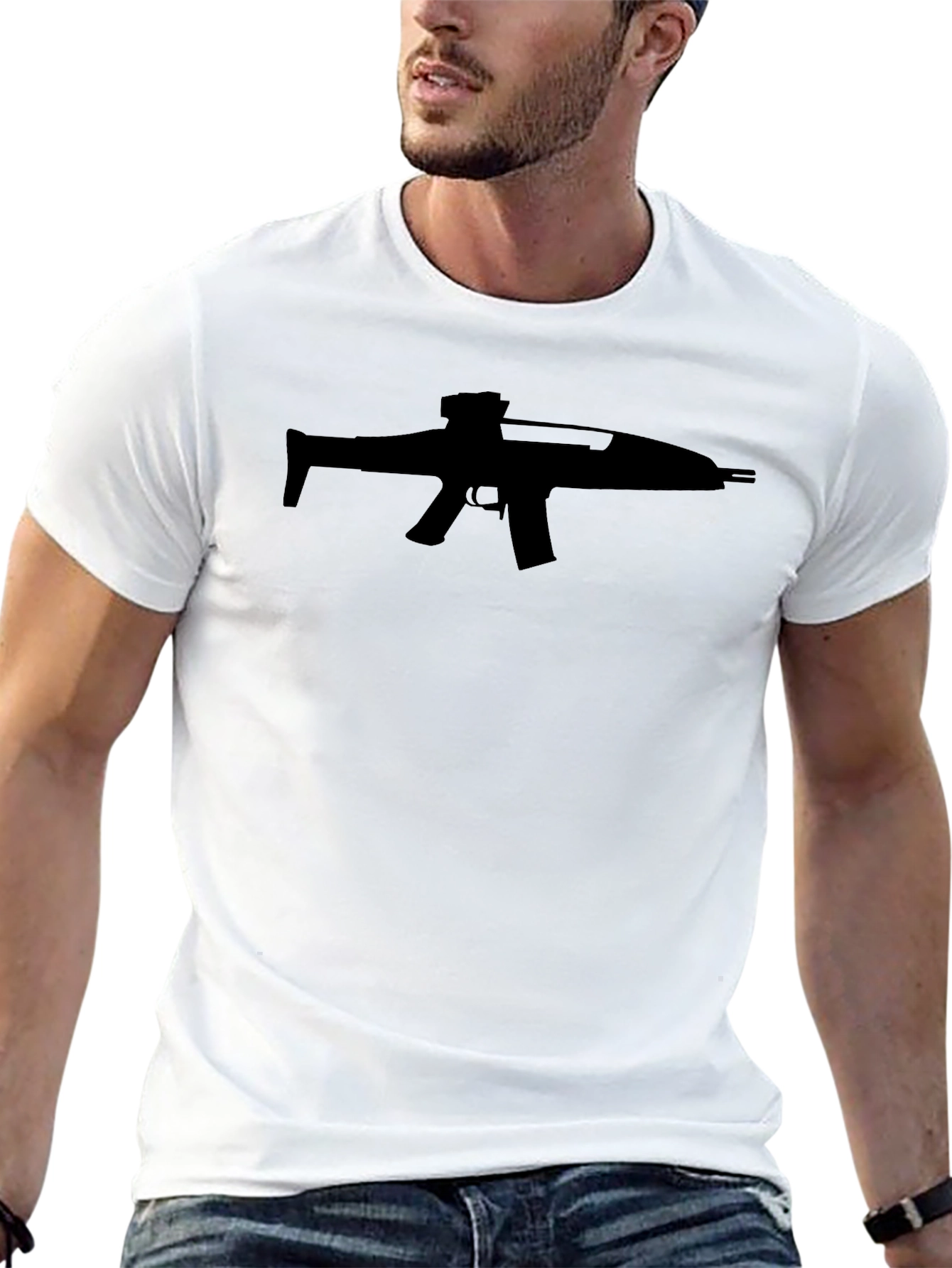 Black Rifle Graphic Tee - Modern Military Style