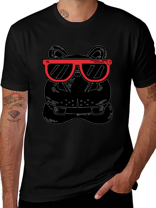 Cool Hippo Graphic Black T-Shirt