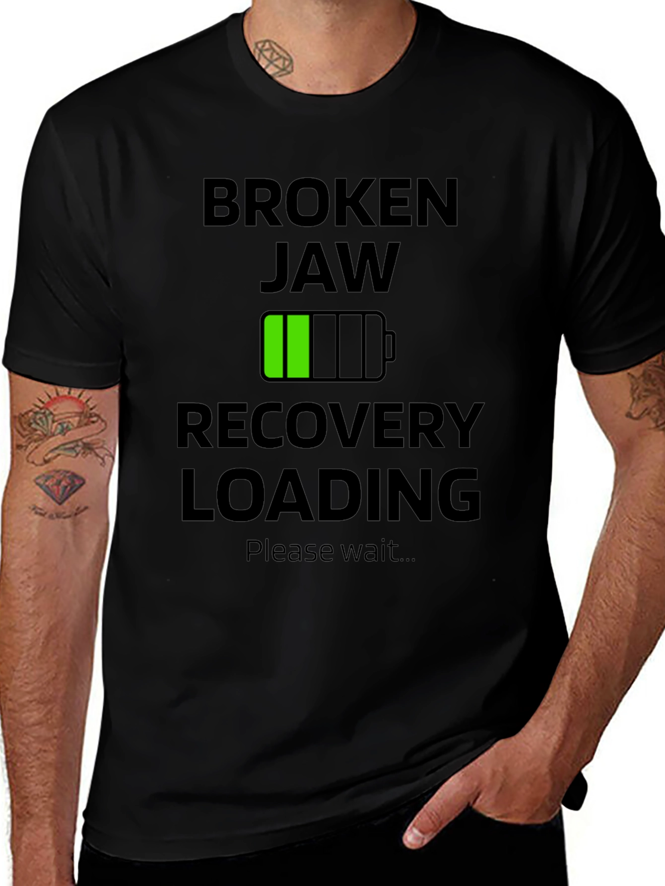 Broken Jaw Recovery Loading Funny T-Shirt