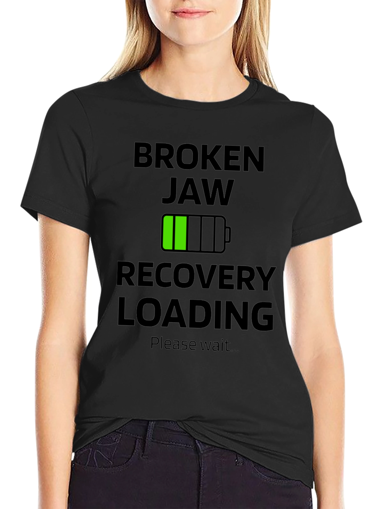 Broken Jaw Recovery Loading Funny T-Shirt