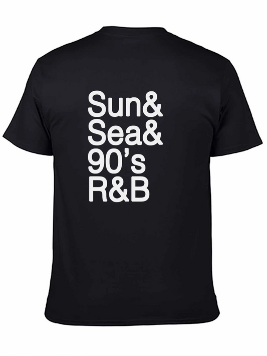 Sun & Sea & 90s R&B Black T-Shirt
