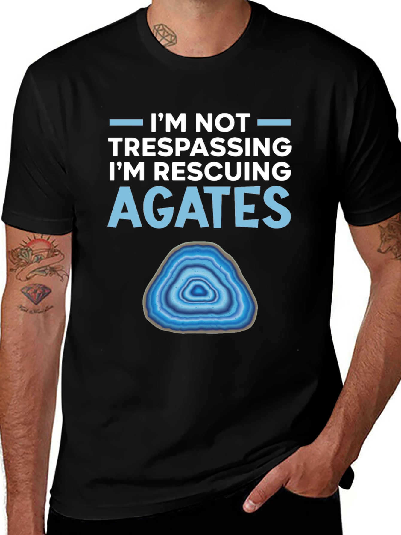 Agate Rescuing T-Shirt - Funny Rockhound Tee