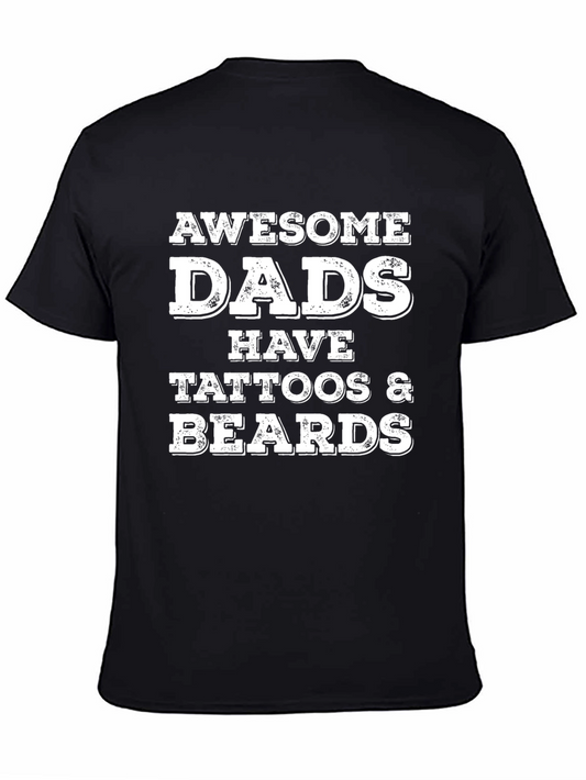 Awesome Dads Tattoos & Beards Graphic Tee