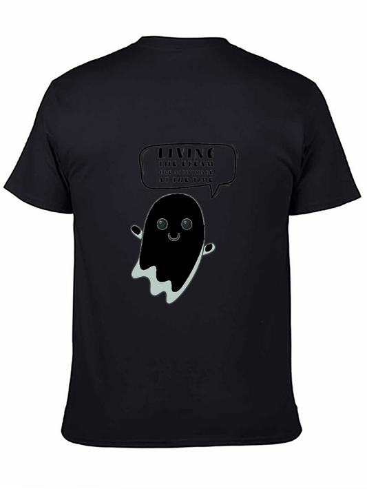 Living the Dream Ghost T-Shirt - Black