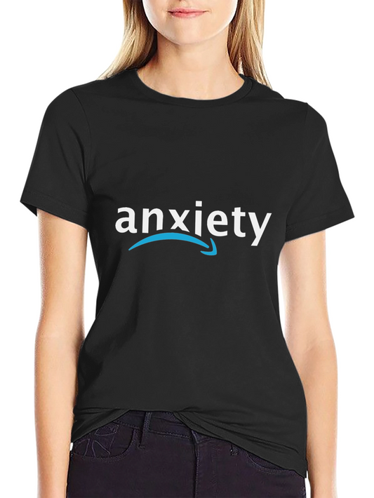 Anxiety Graphic T-Shirt - Funny Amazon Logo Parody Tee