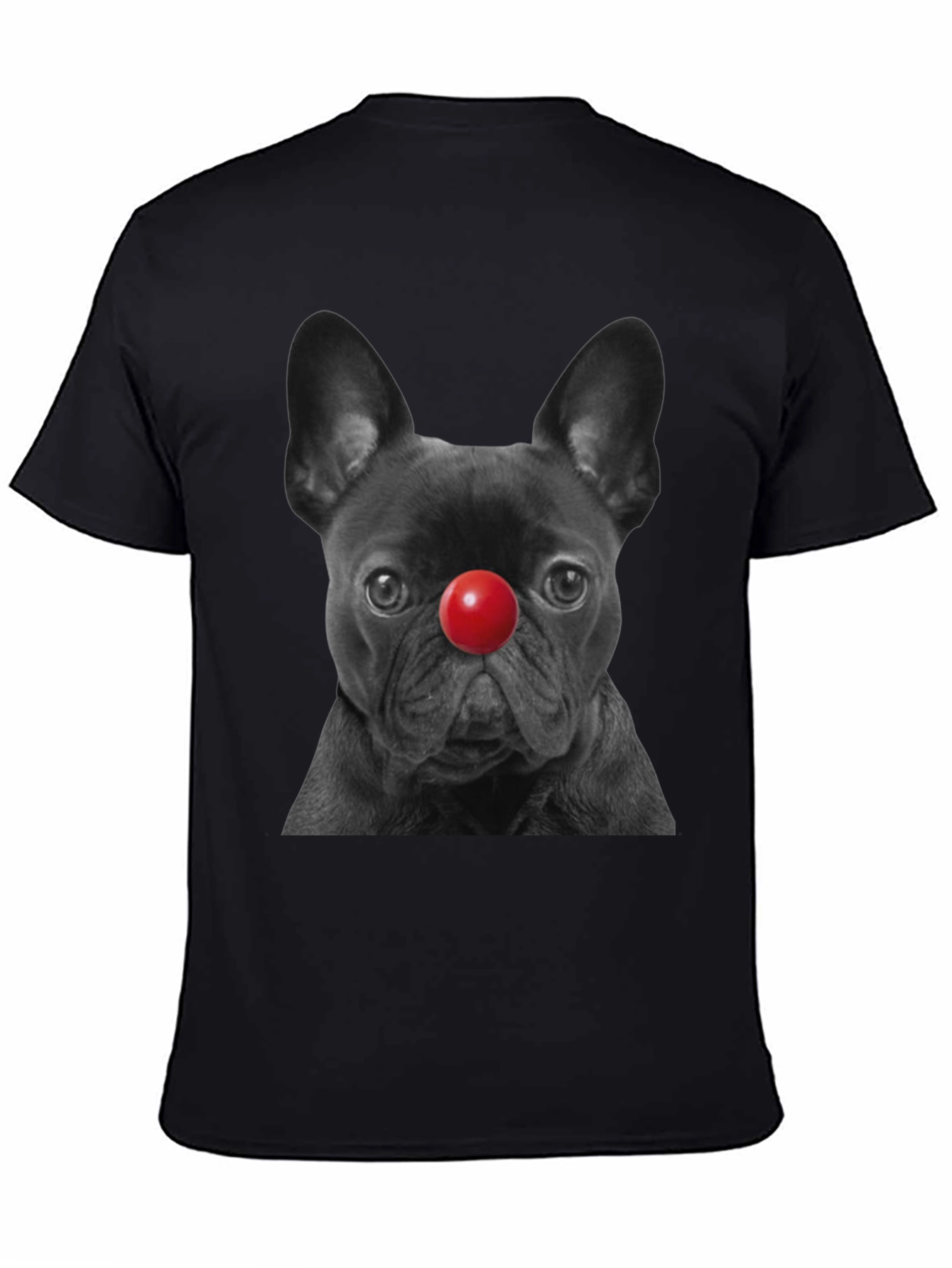 Dog with Red Nose Graphic T-Shirt