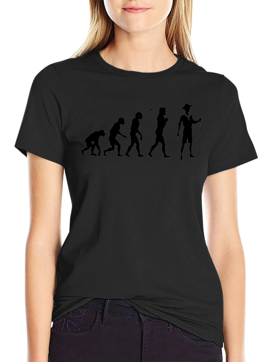 Evolution of Man Hiking Black T-Shirt