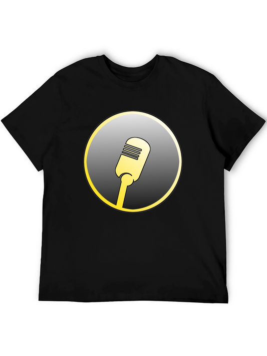 Karaoke Star T-Shirt - Black Microphone Graphic Tee