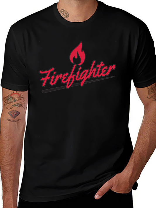 Firefighter Graphic T-Shirt - Classic Black Tee