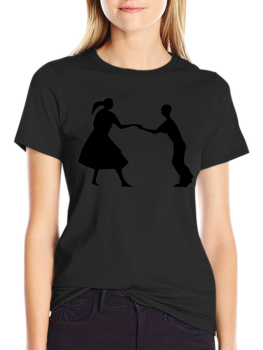 Swing Dance Silhouette Black T-Shirt
