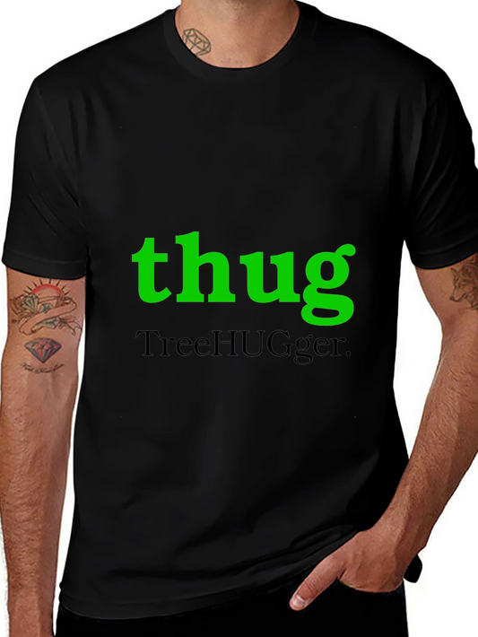 Thug Tree Hugger Black T-Shirt