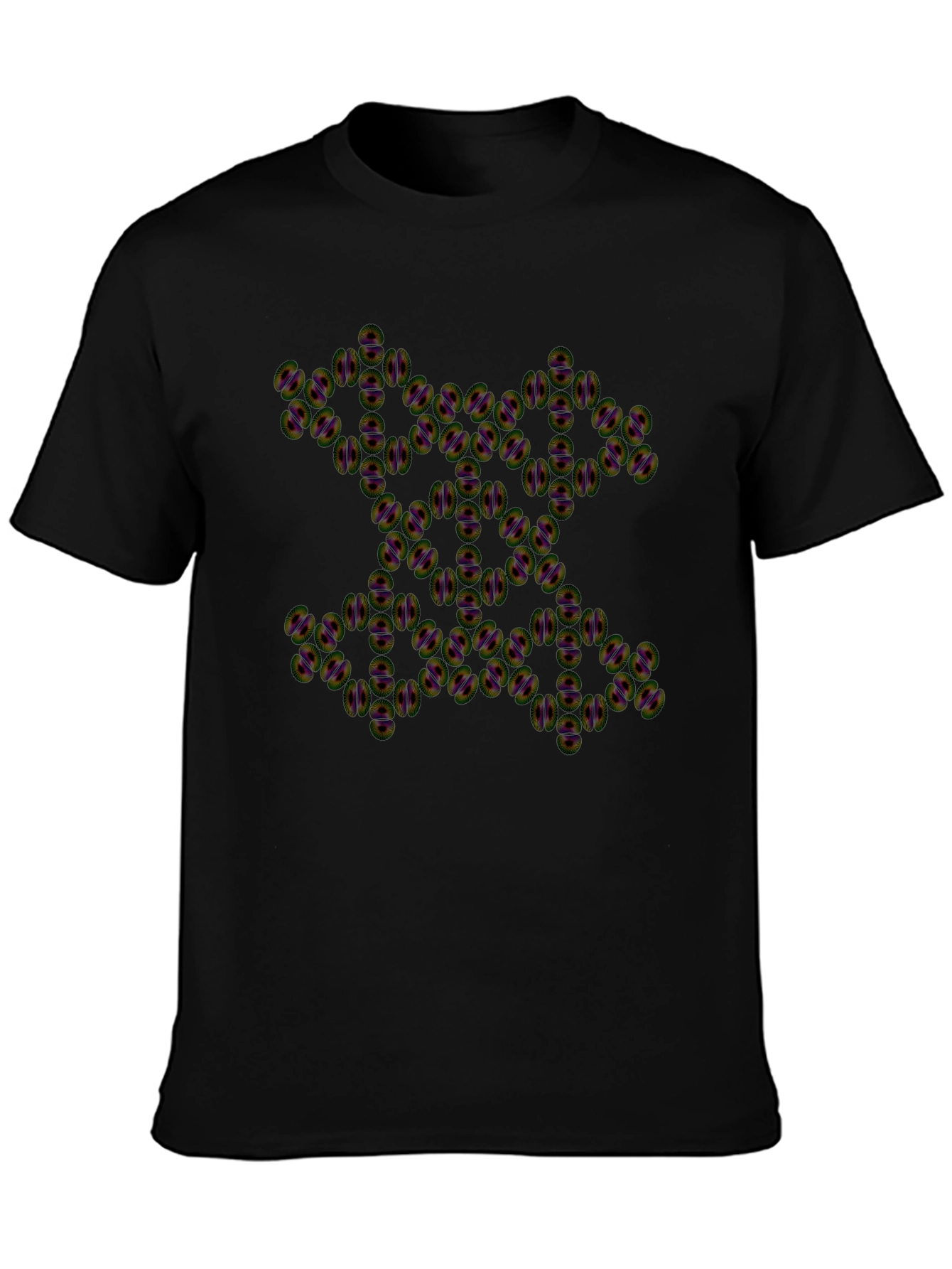 Abstract Pattern Black Tee